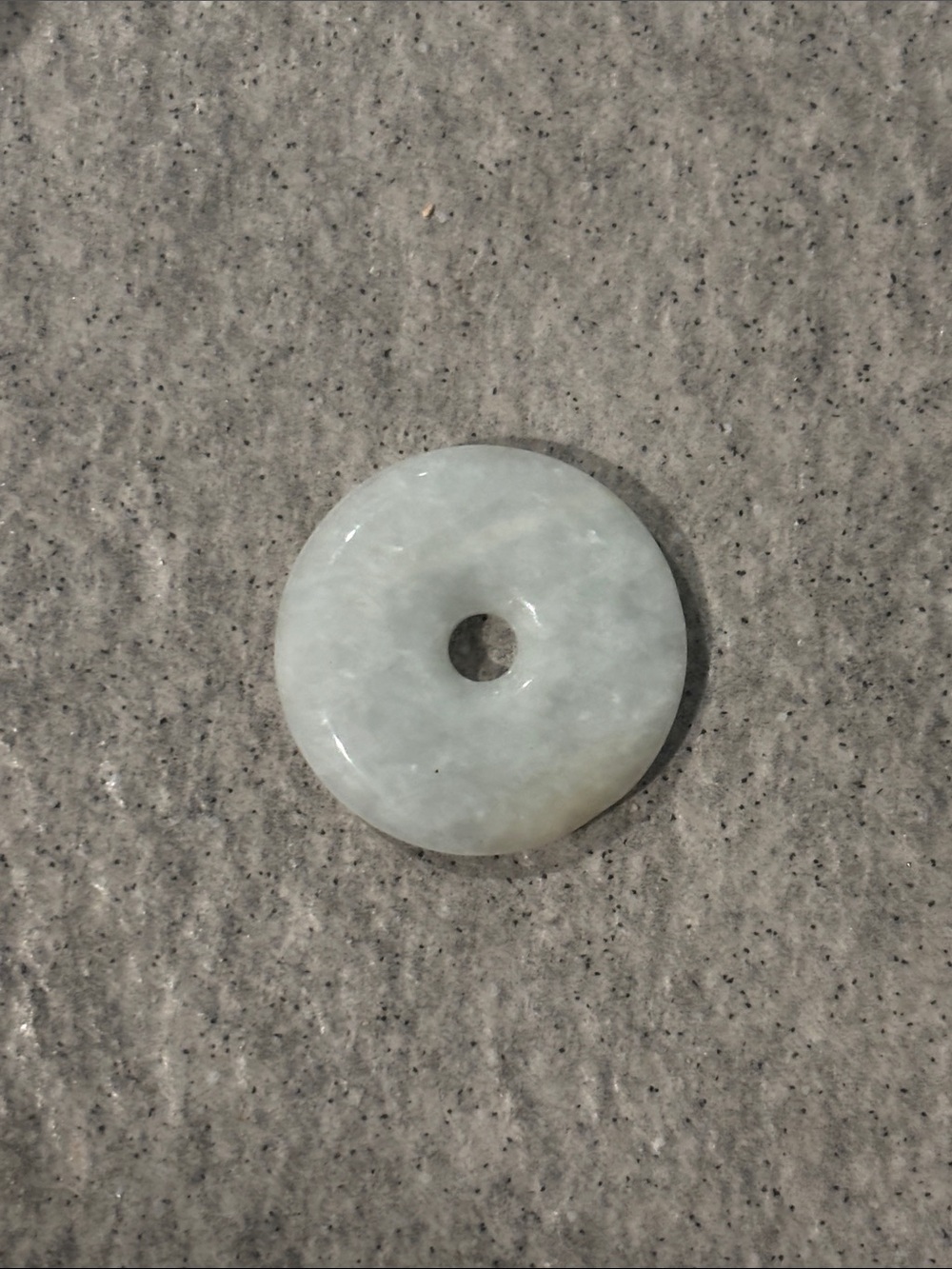 Jade Donut Pendant in Pale Green Bi Pi